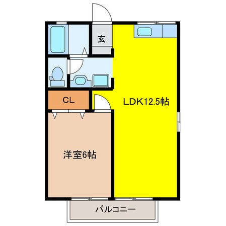 フラッツ内原の物件間取画像